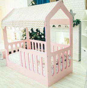 Кровать-домик без ящика 800*1600 (Розовый) в Режи - rezh.ok-mebel.com | фото