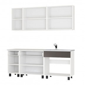 Кухня Дакота 2,0 (бетон пайн/графит) в Режи - rezh.ok-mebel.com | фото 2