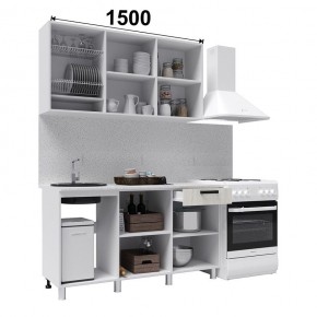 Кухонный гарнитур ДИОР 1500 (Белый/Дуб Крафт белый) в Режи - rezh.ok-mebel.com | фото 2