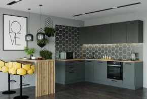 Кухня угловая Антрацит 2600х1600 (Стол. 38мм) в Режи - rezh.ok-mebel.com | фото