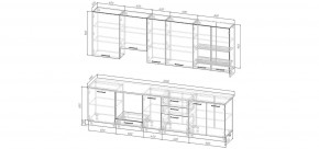 Кухонный гарнитур Антик 3000 h950 (Стол. 26мм) в Режи - rezh.ok-mebel.com | фото 2
