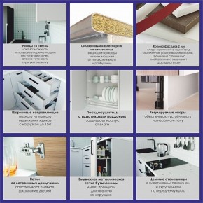 Кухонный гарнитур Антрацит 2200 (Стол. 26мм) в Режи - rezh.ok-mebel.com | фото 4