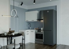 Кухонный гарнитур Белый Глянец 1000*1000 (Стол. 38мм) в Режи - rezh.ok-mebel.com | фото