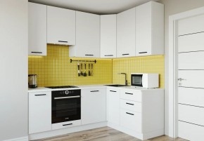 Кухонный гарнитур Белый Глянец 2200*1600 h950 (Стол. 38мм) в Режи - rezh.ok-mebel.com | фото