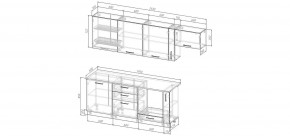 Кухонный гарнитур Белый Глянец 2550 (Стол. 26мм) в Режи - rezh.ok-mebel.com | фото 2