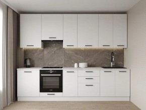 Кухонный гарнитур Белый Глянец 3000 h950 (Стол. 26мм) в Режи - rezh.ok-mebel.com | фото