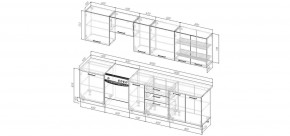 Кухонный гарнитур Белый Глянец 3000 (Стол. 26мм) в Режи - rezh.ok-mebel.com | фото 2