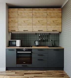 Кухонный гарнитур Дели 2200 (Стол. 26мм) в Режи - rezh.ok-mebel.com | фото
