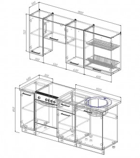 Кухонный гарнитур Демо 1800 (Стол. 26мм) в Режи - rezh.ok-mebel.com | фото 2