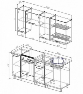 Кухонный гарнитур Жемчуг 1800 (Стол. 26мм) в Режи - rezh.ok-mebel.com | фото 2