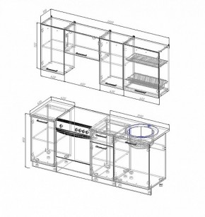 Кухонный гарнитур Жемчуг 2000 (Стол. 26мм) в Режи - rezh.ok-mebel.com | фото 2