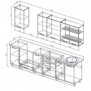 Кухонный гарнитур Жемчуг 2800 (Стол. 38мм) в Режи - rezh.ok-mebel.com | фото 2