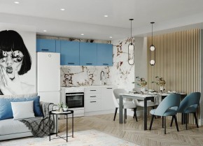 Кухонный гарнитур Капри 2550 (Стол. 26мм) в Режи - rezh.ok-mebel.com | фото