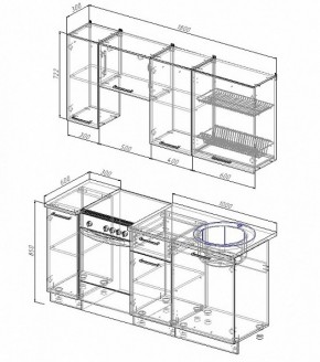 Кухонный гарнитур Лофт 1800 (Стол. 26мм) в Режи - rezh.ok-mebel.com | фото 2