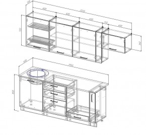 Кухонный гарнитур Лофт 2550 (Стол. 38мм) в Режи - rezh.ok-mebel.com | фото 2