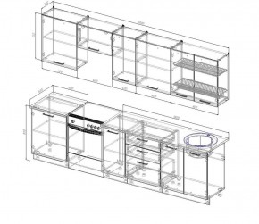 Кухонный гарнитур Лофт 3000 (Стол. 26мм) в Режи - rezh.ok-mebel.com | фото 2