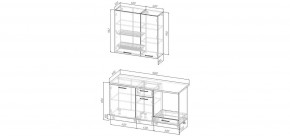 Кухонный гарнитур Меренга 1600 h950 (Стол. 26мм) в Режи - rezh.ok-mebel.com | фото 2