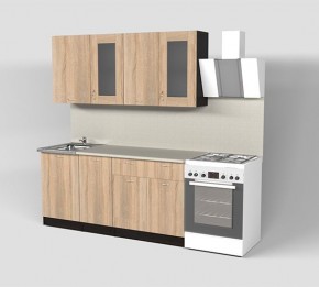 Кухня Симона Демо 1700 (Венга/Дуб Сонома) в Режи - rezh.ok-mebel.com | фото