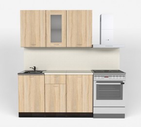 Кухонный гарнитур Симона медиум 1400 (Венге/Дуб Сонома) в Режи - rezh.ok-mebel.com | фото 4