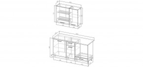 Кухонный гарнитур Смоки 1600 (Стол. 26мм) в Режи - rezh.ok-mebel.com | фото 2