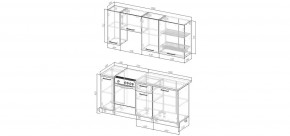 Кухонный гарнитур Смоки 1800 (Стол. 38мм) в Режи - rezh.ok-mebel.com | фото 2