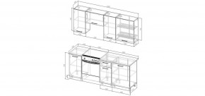 Кухонный гарнитур Смоки 2000 (Стол. 26мм) в Режи - rezh.ok-mebel.com | фото 2