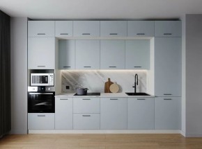Кухонный гарнитур Смоки 3400 (Стол. 26мм) в Режи - rezh.ok-mebel.com | фото