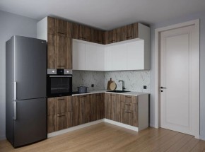 Кухонный гарнитур Старое Дерево 2200*1700 (Стол. 38мм) в Режи - rezh.ok-mebel.com | фото