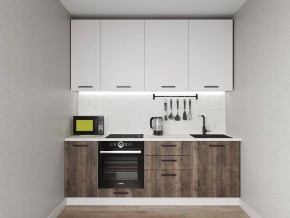 Кухонный гарнитур Старое Дерево 2200 h950 (Стол. 38мм) в Режи - rezh.ok-mebel.com | фото