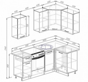 Кухонный гарнитур угловой Бланка 2000х1200 (Стол. 26мм) в Режи - rezh.ok-mebel.com | фото 2
