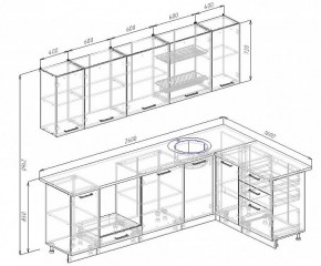 Кухонный гарнитур угловой Бланка 2600х1600 (Стол. 38мм) в Режи - rezh.ok-mebel.com | фото 2