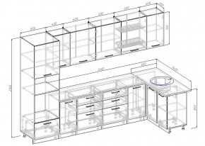 Кухонный гарнитур угловой Графика 3200х1400 (Стол. 26мм) в Режи - rezh.ok-mebel.com | фото 2