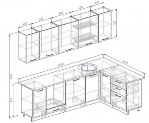 Кухонный гарнитур угловой Жемчуг 2600х1600 (Стол. 26мм) в Режи - rezh.ok-mebel.com | фото 2
