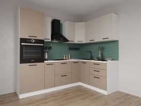 Кухонный гарнитур угловой Каппучино 2400*1600 (Стол. 26мм) в Режи - rezh.ok-mebel.com | фото