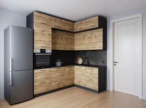 Кухонный гарнитур угловой Крафт 2200*1700 (Стол. 26мм) в Режи - rezh.ok-mebel.com | фото