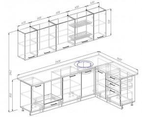 Кухонный гарнитур угловой Латте 2600х1600 (Стол. 38мм) в Режи - rezh.ok-mebel.com | фото 2