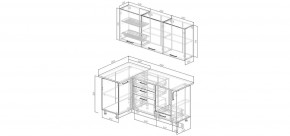 Кухонный гарнитур угловой Санторини 1000*1800 (Стол. 38мм) в Режи - rezh.ok-mebel.com | фото 2