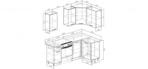 Кухонный гарнитур угловой Санторини 2000*1200 (Стол. 38мм) в Режи - rezh.ok-mebel.com | фото 2