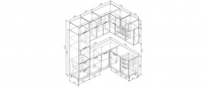 Кухонный гарнитур угловой Санторини 2200*1700 (Стол. 38мм) в Режи - rezh.ok-mebel.com | фото 2