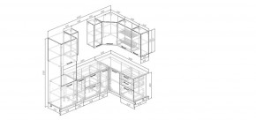 Кухонный гарнитур угловой Санторини 2400*1600 (Стол. 38мм) в Режи - rezh.ok-mebel.com | фото 2