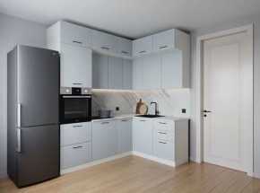 Кухонный гарнитур угловой Смоки 2200*1700 (Стол. 26мм) в Режи - rezh.ok-mebel.com | фото