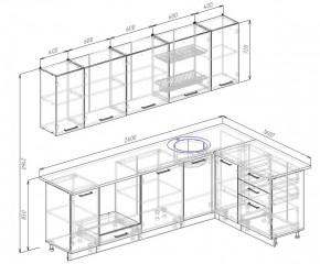 Кухонный гарнитур угловой Вегас 2600*1600 (Стол. 26мм) в Режи - rezh.ok-mebel.com | фото 2