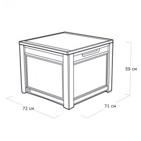 Квадратный сундук Cube Rattan 208 л в Режи - rezh.ok-mebel.com | фото 4