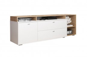 ЛАНС Комод-тумба К202  (дуб бунратти/белый) в Режи - rezh.ok-mebel.com | фото