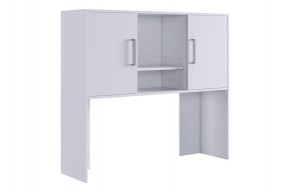 ЛАЙТ 2 Надстройка стола компьютерного (1200) белый в Режи - rezh.ok-mebel.com | фото