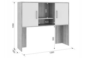 ЛАЙТ 2 Надстройка стола компьютерного (1200) в Режи - rezh.ok-mebel.com | фото 2