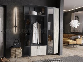 ЛИКА №1 Прихожая ЛДСП (графит/дуб крафт белый) в Режи - rezh.ok-mebel.com | фото