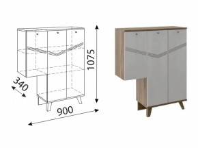 Лимба (гостиная) М07 Тумба (3 двери) правая в Режи - rezh.ok-mebel.com | фото 1