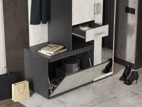ЛИРА Прихожая ЛДСП (графит/дуб крафт белый) в Режи - rezh.ok-mebel.com | фото 4