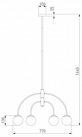 Люстра на штанге Eurosvet Cenacolo 30179/4 черный в Режи - rezh.ok-mebel.com | фото 3